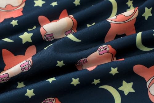 CYCHELRY Big Girls Cartoon Pajamas Set-2PCS Button Down Long Sleeve and Pants Teens PJS Set Size 6-164