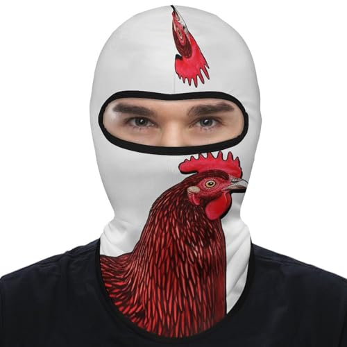 Balaclava Mask for Men Balaclava Ski Mask Red Chicken Winter Face Mask Face Cover for Cycling miniatura 7