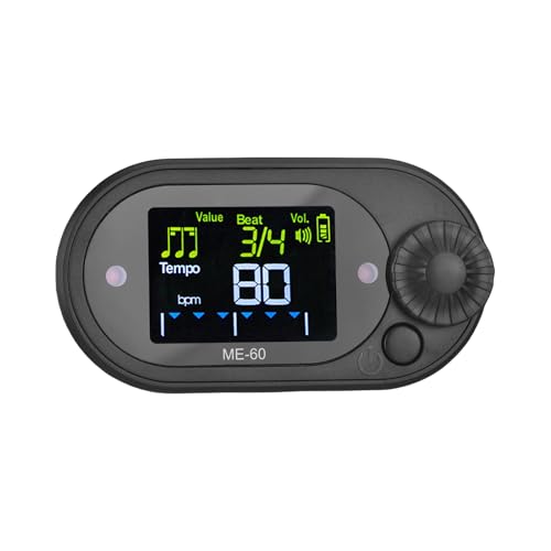 Depisuta Digitales Metronom, Electronic Beat Keeper 10 Beats -Sounds, Farbbildschirm -Display -Klaviergitarre Zither Running Rhythmus Messgerät für Klavier, Gitarre, Laufen und Radfahren (1)