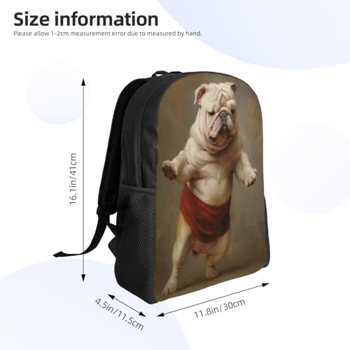 Comfort Fit Unisex Dog Sumo Wrestler Backpack Durable for Daily Commute & Travel Adventures 16 Inch4