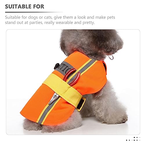 Roupas de cachorro com aparência de engenheiro adorável fantasia decorativa de poliéster para filhot