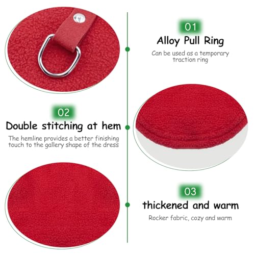 Hundemantel Mit Geschirr für Kleine Hunde - Hundepullover, Chihuahua Kleidung, Wintermantel für Innen und Außeneinsatz (Rot, L)