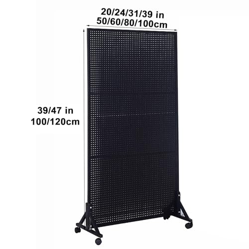 Narzędzie Pegboard Garażowy stojak ścienny zestaw kluczy do przechowywania wierteł stojaków, mobilny organizer na narzędzia z kółkami, stojący stojak ekspozycyjny do wydajnego przechowywania w