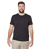 32 Degrees Mens Cool Quick Dry Active Basic Crew T-Shirt, Black Space Dye, X-Large