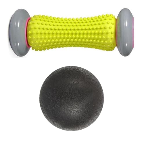 Image of Bodylastics Foot Massage Roller & Lacrosse Massage Ball for Plantar Fasciitis Pain Relief Ergonomic Designed for Reflexology Deep Tissue Muscle Revovery for Total Body