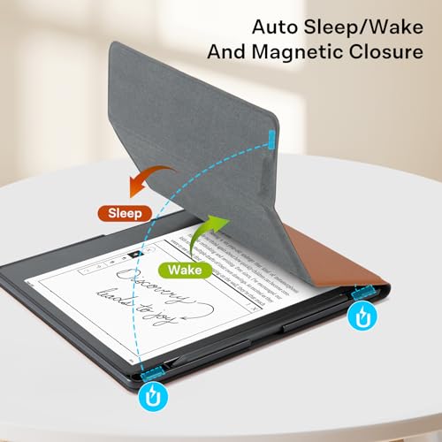 Image of CoBak Case for Tablet Reader - All New PU Leather Cover with Auto Sleep Wake Feature for Tablet Reader 10.2 inch 2022 & 2024 Released with Pen Holder (not Compatible with Remarkable),Bloomwave