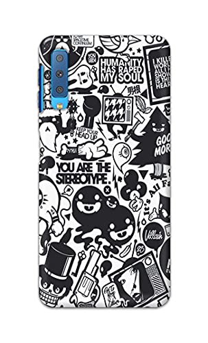 Image of Printed Hard Back Cover Case for Samsung Galaxy A7 2018 Back Cover (Mixed Cartoon) -702