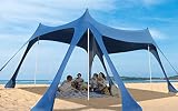 Aomedeelf Beach Tent, Beach Tent Sun Shelter UPF50+ with 8 Sandbags, Beach Canopy Tent Sun Shade wit