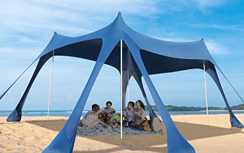 Aomedeelf Beach Tent, Beach Tent Sun Shelter Upf50+ With 8 Sandbags, Beach Canopy Tent Sun Shade With 4 Poles, Beach Tent Pop Up Shade For Camping Trips, Fishing, Backyard Fun Or Picnics(10×10Ft) #TOP7