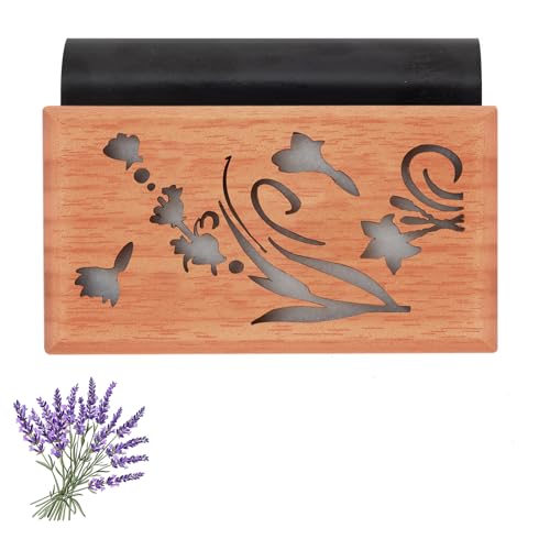 ECOGREDA Wood Car Air Freshener - Car Odor Eliminator for Visor Clip, Vehicle Scent Diffuser for Cabin, Truck & SUV(Lavender)