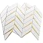 Polished White and Metal Gold
