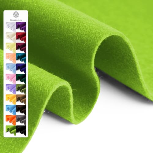Image of Spring Green Soft Felt Sheet, 36 inch x 36 inch, 1.6mm Thick Acrylic Felt Fabric | Premium Craft Felt for Sewing, DIY Projects, Decorations, Art, and School Projects