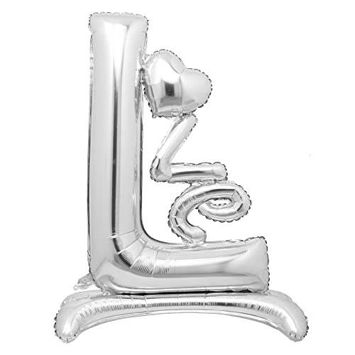 4D Giant Standing Love Letter Foil Balloon Anniversary Wedding Valentines Birthday Party Decoration Photo Props Suppliers (Standing Love Silver) #TOP5