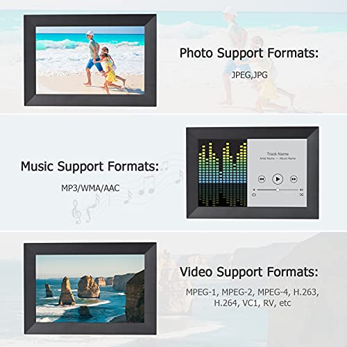Houshome Porta-retratos digital com tela de toque HD IPS de 10,1 polegadas Smart WiFi Photo Frame 12