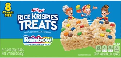 Rice Krispies Treats Marshmallow Snack Bars, Kids Snacks, School Lunch, Rainbow (12 Boxes, 96 Bars) — view 10