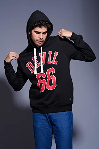 Image of Go Devil Regular Fit 100% Cotton Full Sleeves Winter Wear Stylish Trendy Printed Hoodies Sweatshirt for Men /Boys with Pockets for Everyday Use