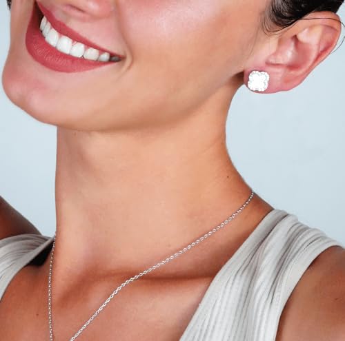 Clover Crystal Earrings for Women | 18K Gold Plated Lucky 4 Leaf Ear Studs | Four Leaf Cubic Zirconia Jewelry for Her3