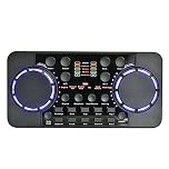 V300 Pro Sound Card, Voice Changer Bluetooth Audio Mixer DJ Mixers, For Phone Computer Bluetooth 4.0 Noise Reduction Live Broadcast Sound Card Mixer, Sound Mixer Board for Live Streaming, Recording