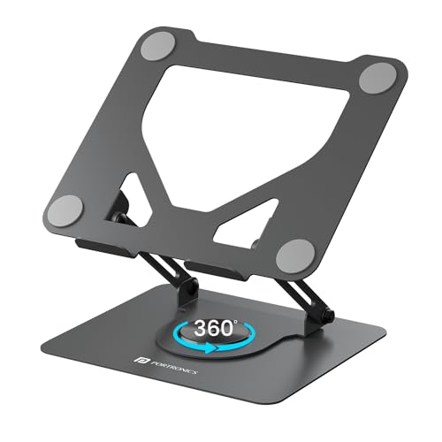 Portronics My Buddy K11 Metal Laptop Stand with 360° Rotation, Height & Angle Adjustable, Foldable Design, Improves Air Flow, Carbon Steel Body, 10 kg Max Weight for Laptops & MacBook (Black) Portronics My Buddy K11 Metal Laptop Stand with 360° Rotation, Height & Angle Adjustable, Foldable Design, Improves Air Flow, Carbon Steel Body, 10 kg Max Weight for Laptops & MacBook (Black)
