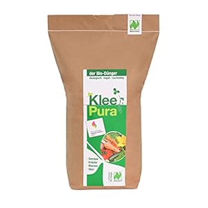 KleePura der NATURLAND Bio Dünger aus 100% Bio Klee – 5 kg, rein pflanzliches (vegan) Bio Düngemittel, organischer NPK Dünger – ideal für Tomaten, Gemüse, Kräuter, Obst, Blumen und Grünpflanzen