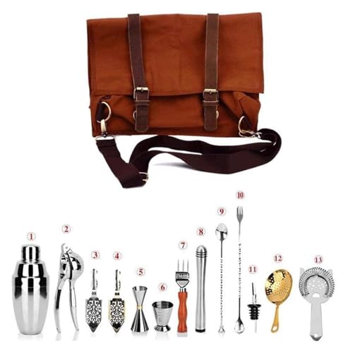 Set moderno de herramientas para coctelería con bolsa miniatura 4