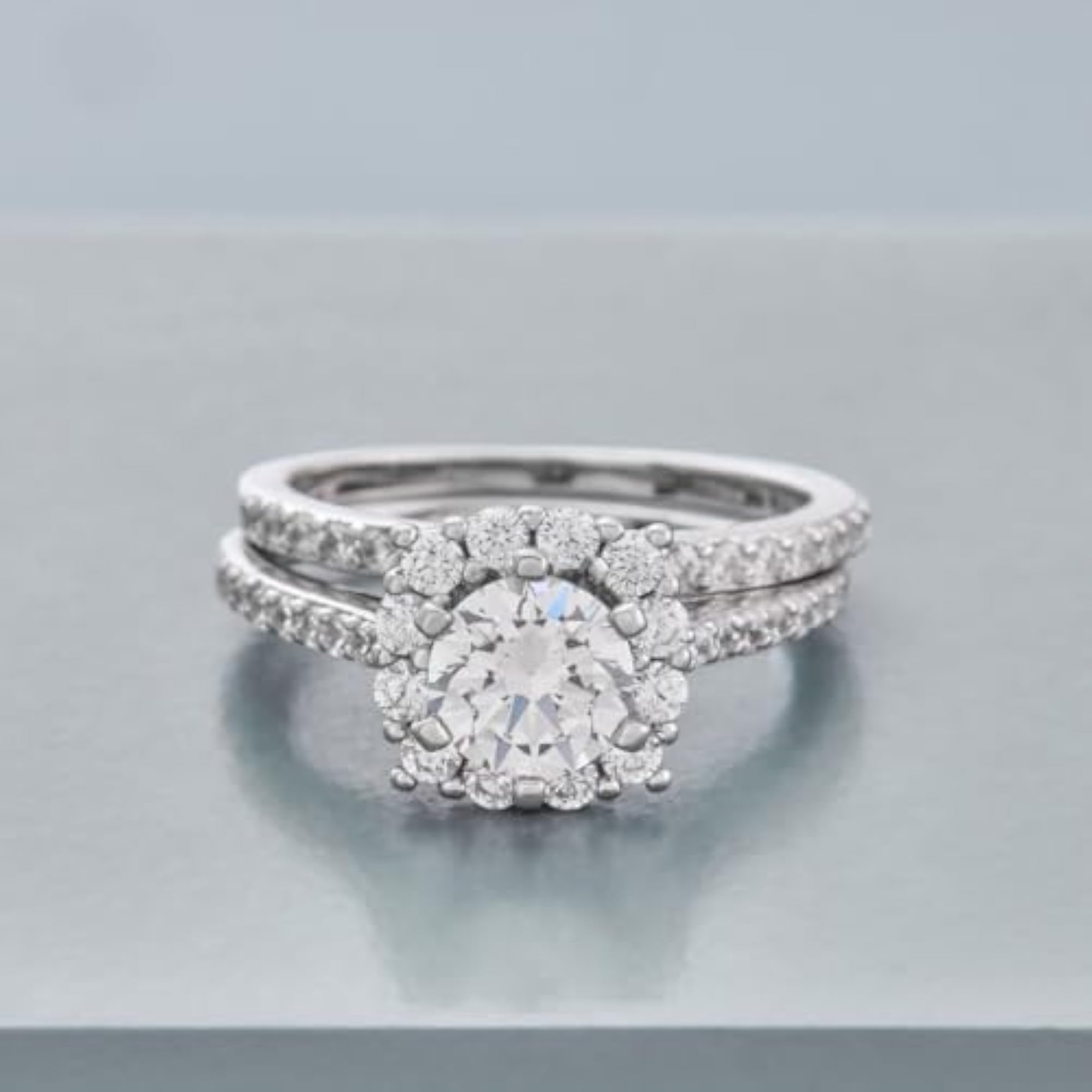 Women's White Rhodium Polished 92.5 Silver Finger Ring, Festive Gift