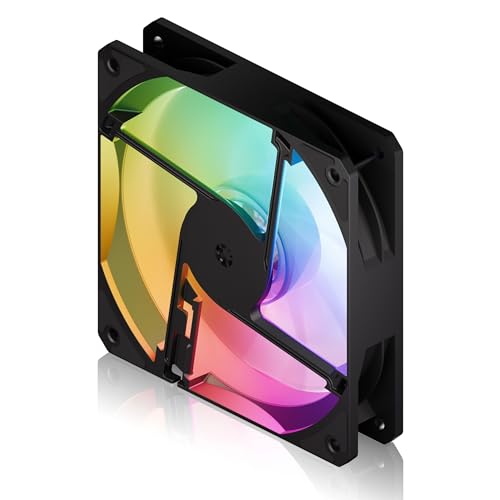 Image of Levelplay Combat Fan CF120 - 120mm ARGB Gen 2 Fan (3-Pin ARGB, 4-Pin PWM) with Ring-Connected Blades (53 CFM, 1.7 mmH2O), Quiet Performance 0-26 dBA, 0-1800 RPM ±10% - Black