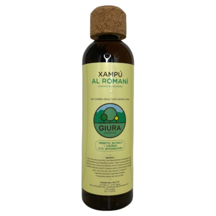 Champu Romero 500ml para Cabello Graso y Caspa Grasa Equilibra el Cuero Cabelludo con Azufre y Salvia