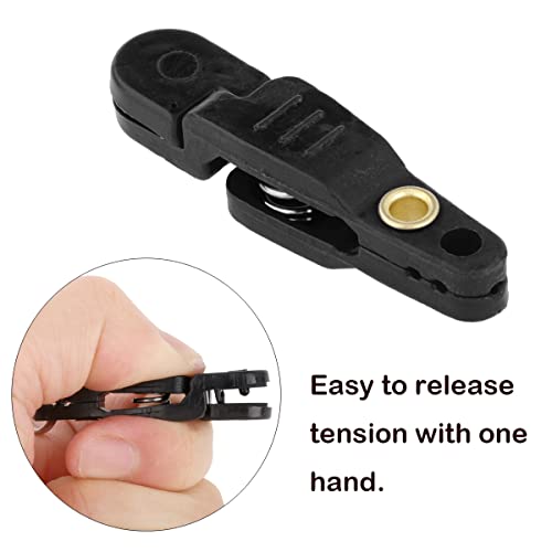 Sauyrasy 10Pcs Black Heavy Tension Snap Release Clips For Kites Planer Board Downrigger Trolling Fishing #TOP3