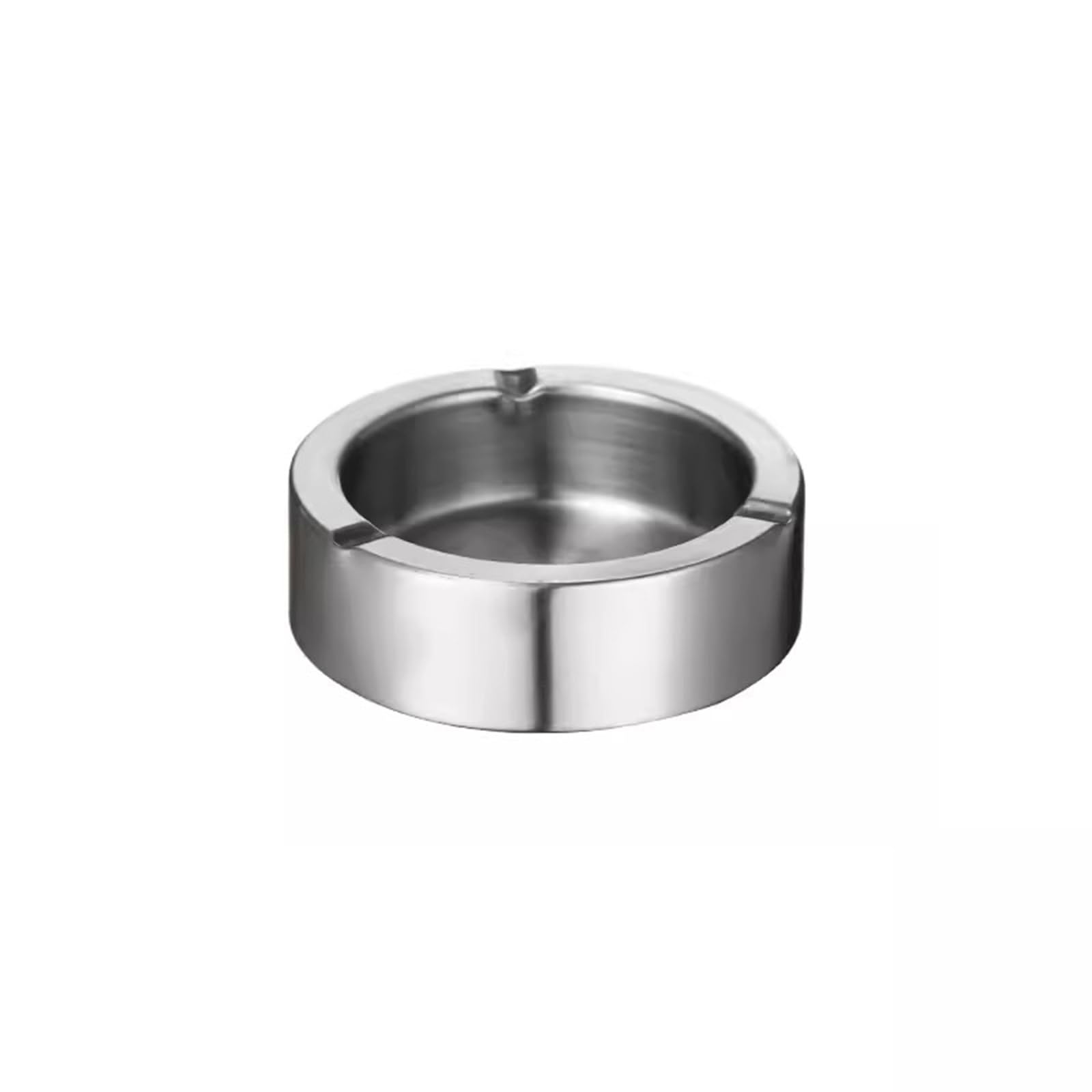 Wqqyu6hkf Silver White Indoor Decorative Cigar Ashtray Indoor Outdoor Desktop Round Stainless Steel For Desktop(Silver White)