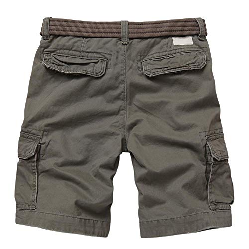 TRGPSG Men's Camo Shorts, Multi-Pocket Relaxed Fit Casual Cargo Shorts, Outdoor Camouflage Twill Work Shorts 11" Inseam 6803 Light Army 38 - Thumbnail 2