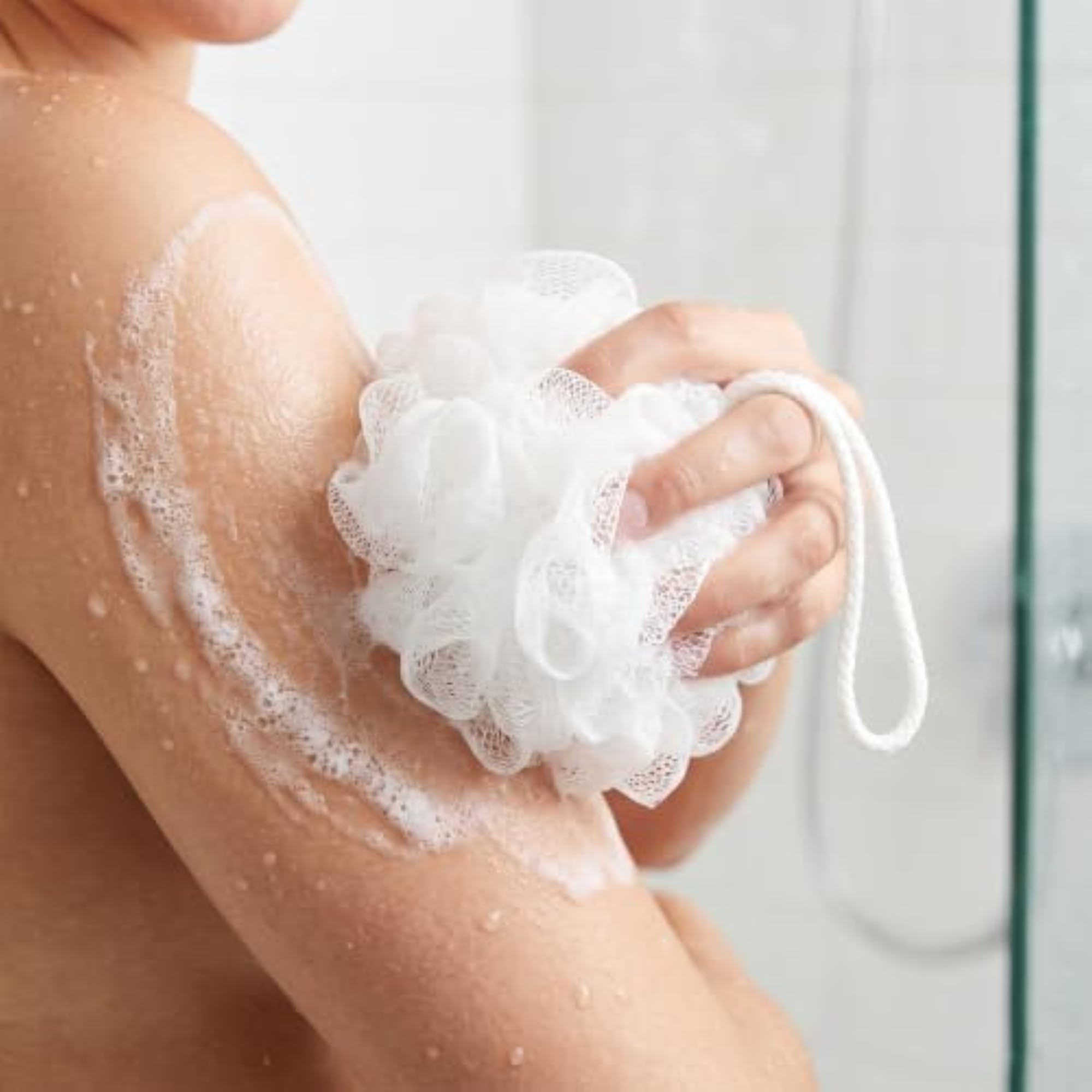 Bath Sponge Loofah - Soft Mesh Shower Pouf