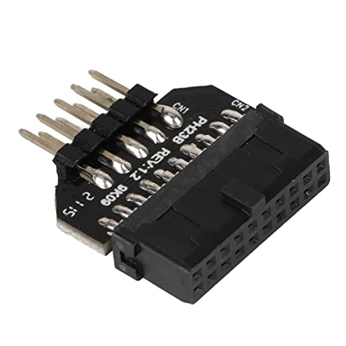 Image of ZDETGU USB 2.0 to USB 3.0 Motherboard Adapter 9 Pin Female to 19 Pin Male Front Panel Connector for PC Build DIY Light Bar Fan High Speed 480Mbps Data Transfer