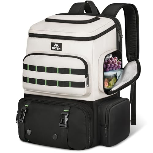 MATEIN Work Backpack with Detachable Lunch Compartment, Large Gym Backpack with Lunch Box, Water Resistant 17 Inch Laptop Back Pack with Shoe Pouch, Insulated Cooler Bag for Workout Commute Meal Prep
