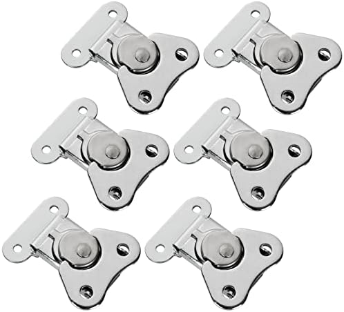 CWYEQXGS 6 Pack Spring Loaded Butterfly Twist Latch, 304 Stainless Steel Twist Latch Spring Butterfly Draw Latch, Wooden Box Chest Rotary Draw Latch for Case Box