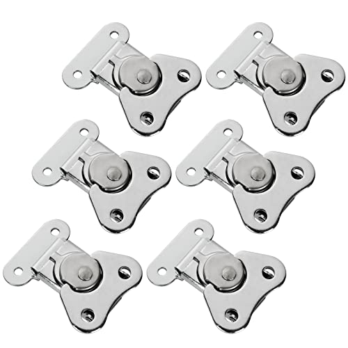 Cwyeqxgs 6 Pack Spring Loaded Butterfly Twist Latch, 304 Stainless Steel Twist Latch Spring Butterfly Draw Latch, Wooden Box Chest Rotary Draw Latch For Case Box #TOP21