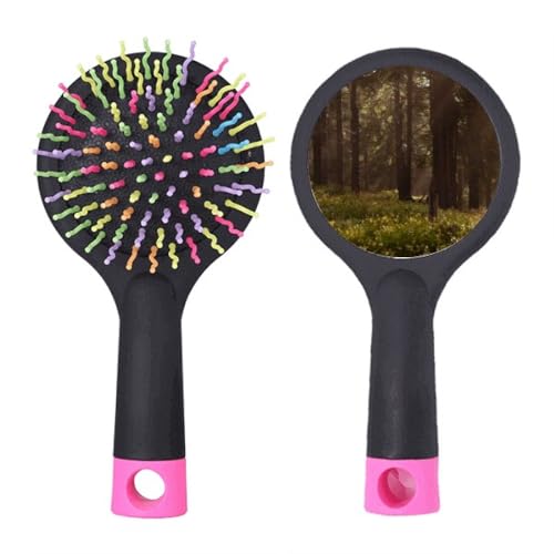 Brosse à cheveux anti noeud avec coussin base pour cheveux rebelles