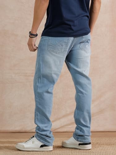 Image of WROGN Men's Cotton Stretch Jeans | Mid Rise | Slim Fit