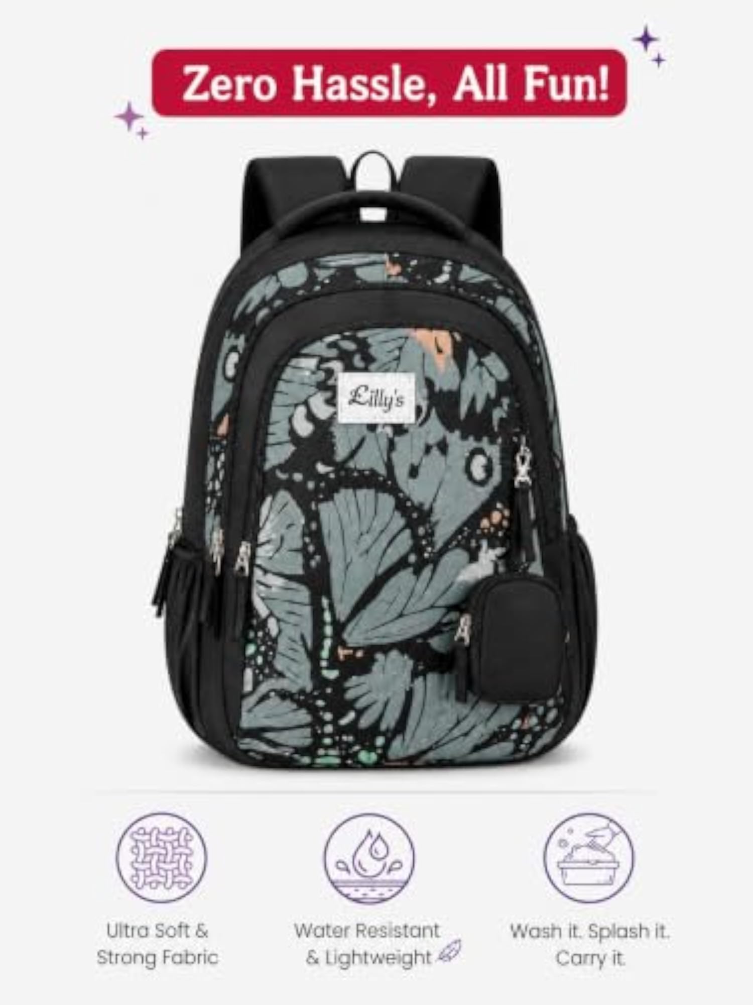 36L School Bag for Girls, 18 Inch Laptop Backpack