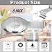 GIWOSK 8 Pcs Stainless Steel Spoon Rest, Large Size Spoon Spatula Ladle Holder for Kitchen Counter Stove Top Heavy Duty Utensil Rest Serving Spoon Rest for Home Buffet Use, Silver