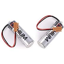 2Pcs ER17500V 3.6V Battery 2700mAh for Toshiba PLC CNC Backup Battery