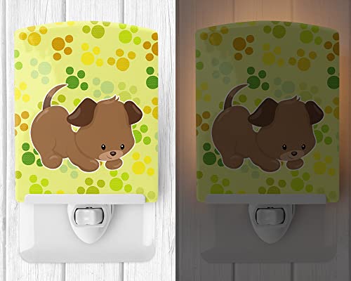 Lámpara de noche de cerámica con diseño de cachorros miniatura 2