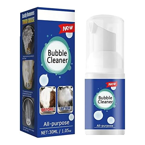 Foaming Heavy Oil Stain Cleaner, Powerful Stain Removing Foam Cleaner, All Purpose Bubble Cleaner Kitchen Deep Cleaning Spray,Stubborn Grease & Grime Remover Spray, All Purpose Cleaning (-30ML) Cover