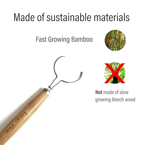 Image of Bamboo Thick Dish Brush Handle 3-Pack | Fits Tampico, Palm, Sisal & Natural Fiber Heads | Plastic-Free, Biodegradable | Zero Waste Kitchen Scrubber Replacement Handle
