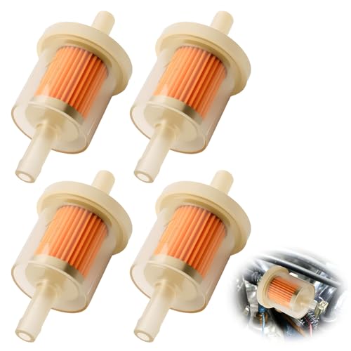 4 Piezas Filtros Gasolina moto 8 mm Filtro de Combustible Universal de Alta Densidad Reutilizables para Motor Motocicleta Cortadoras de Césped Scooters Ciclomotores automóviles Pedales de conveniencia