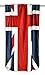 DII Home Essentials Reversible Ultra Plush Sherpa Printed Throw Blanket for Bedroom, Couch, Car, Gift, Dorm, 50 by 60-Inch, British Flag