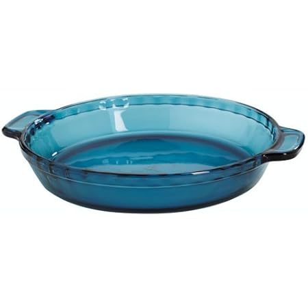 blue pyrex pie dish