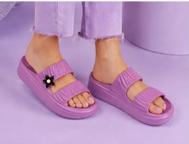 Image of Women's Stylish Casual Slippers | Comfortable Slip-On Sandals | Trendy Daily Wear Footwear and Lightweight