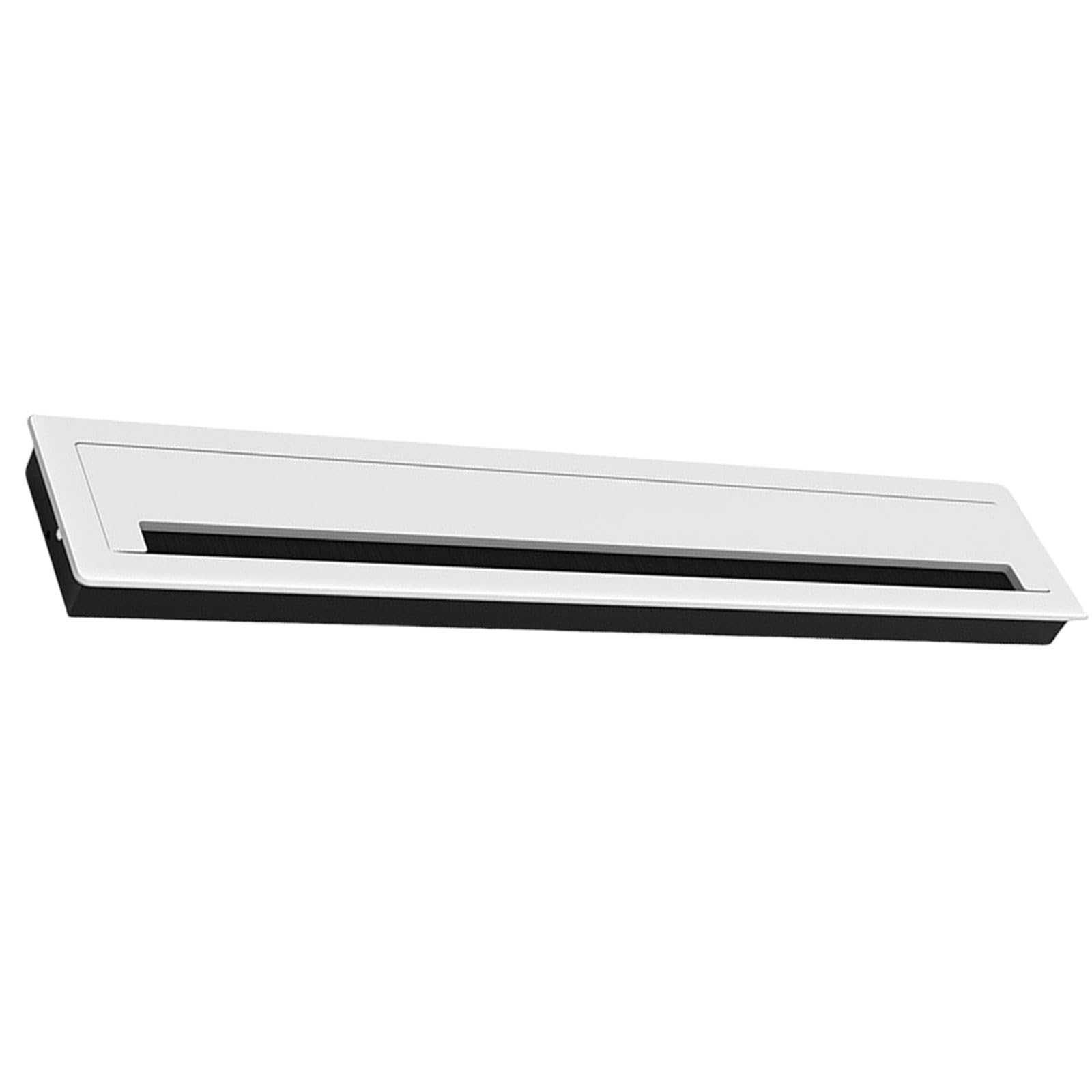 Copri per cavo rettangolare con spazzola, filo metallico, per organizzare passaggio del cavo attraverso l ' tenuta per scrivanie da ufficio, tavolo per computer