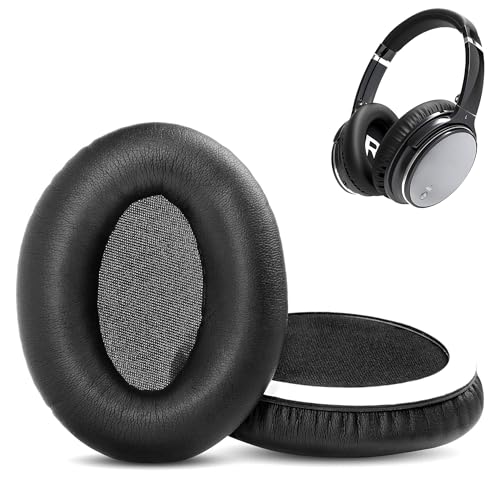 HAIZEEN Almofadas compatíveis com FITFORT Hiearcool L1 auriculares estéreo sem fios HiFi almofadas de substituição (couro sintético/espuma de memória)